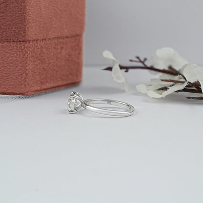 East West Oval Diamond Solitaire Engagement Ring