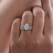Oval Shape Lab Diamond Bridal Engagement Ring Set