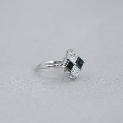 Princess Cut Black Diamond Anniversary Rings Ring