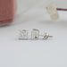 Princess Cut Lab Grown Diamond Stud Earring
