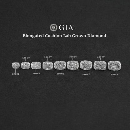 Certified Elongated Cushion Cut Lab Grown Diamond Loose