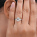 IGI Certified Emerald Cut Diamond Solitaire Accent Ring Rings