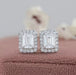 Emerald Lab Diamond Halo Stud Earrings Earring