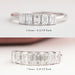 Five & Seven Stone Emerald Cut Lab Grown Diamond Wedding Band 925 Sterling Silver 5 Stone Band Rings