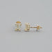 Yellow Emerald Cut Lab Diamond Stud Earrings Earrings