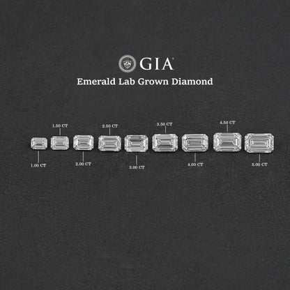 Certified Emerald Cut Lab Grown Diamond Loose