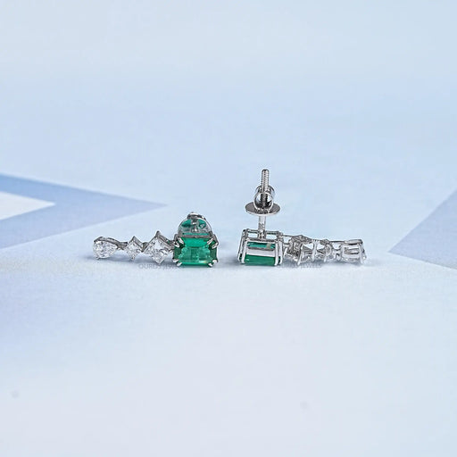 Gemstone Emerald Multi Shape Drop Earrings Earring
