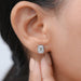 Emerald Cut Lab Diamond Milgrain Set Stud Earrings Earrings