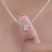 Emerald Cut Lab Grown Diamond Solitaire Pendant Necklaces