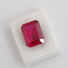 9.27 Carat Emerald Shape Light Red Ruby Gemstone