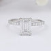 IGI Certified Emerald Cut Diamond Solitaire Accent Ring Rings