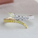 Pear And Round Cut Diamond Bypass Ring