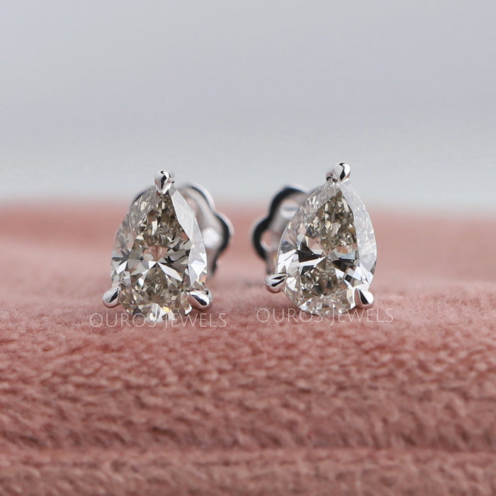 Olive Pear Diamond Stud Earrings Earring