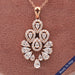 Flower Style Pear Cut Diamond Halo Pendant