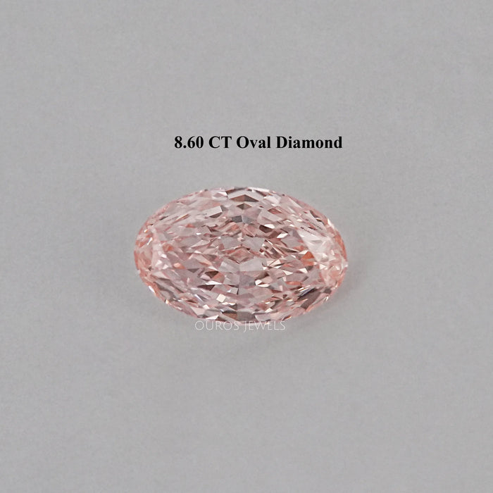 Fancy Intense Pink Oval Cut Lab Diamond 8.60 CT Loose