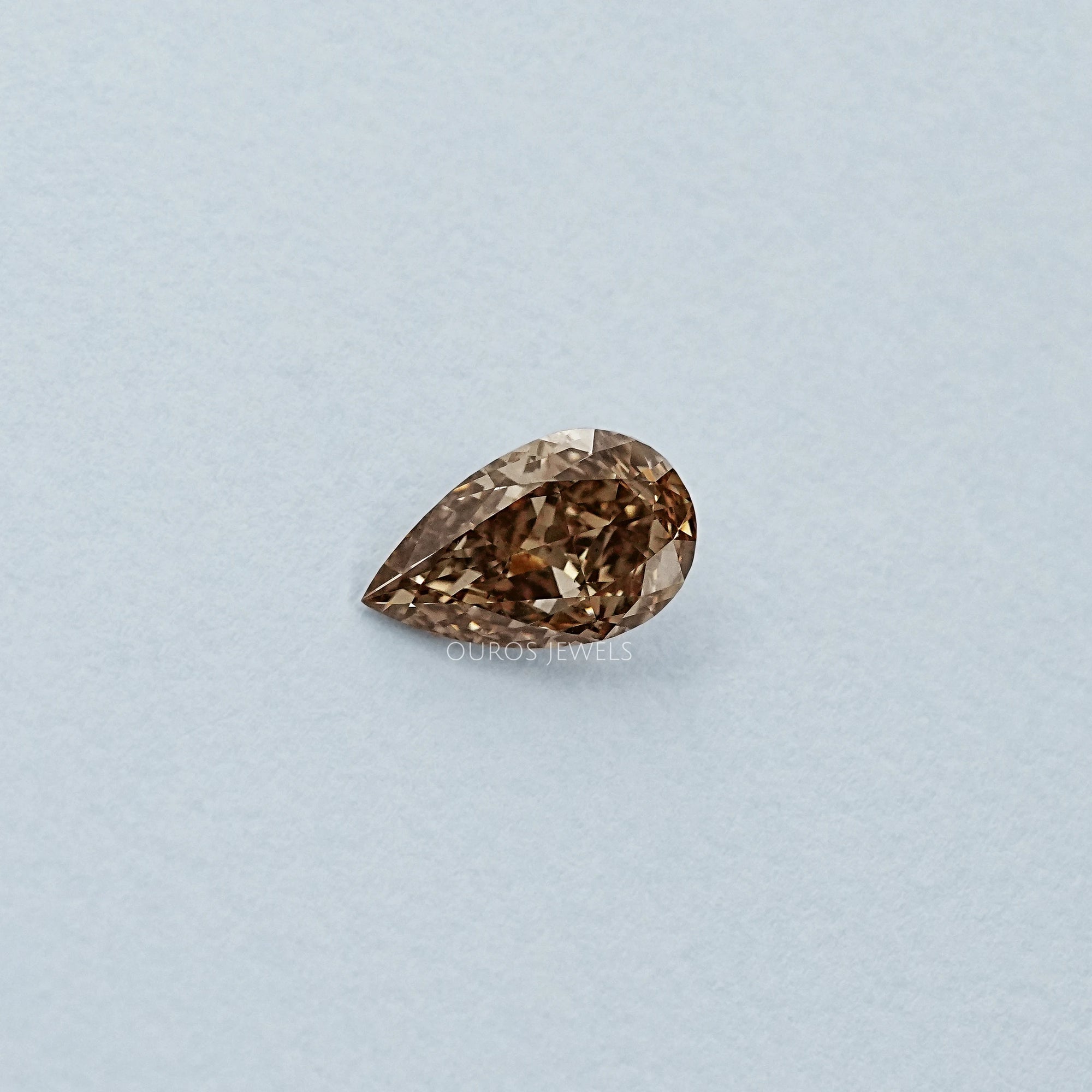 Fancy Light Brown Pear Cut Loose Diamond