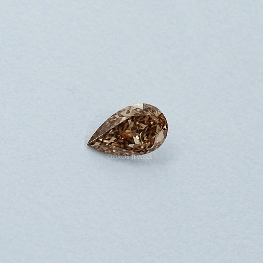 Fancy Light Brown Pear Cut Loose Diamond Loose