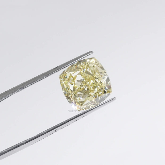 IGI Certified Modified Cushion Cut Yellow Loose Diamond
