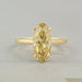 Fancy Yellow Old Mine Moval Cut Solitaire Engagement Ring Rings