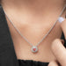 Pink Round Cut Diamond Halo Pendant Necklaces