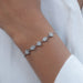 Five Stone Halo Lab Diamond Chain Bracelet Bracelet