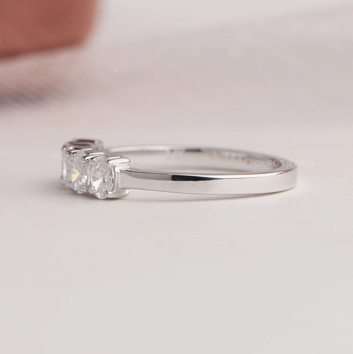 Five Stone Oval Diamond Wedding Ring