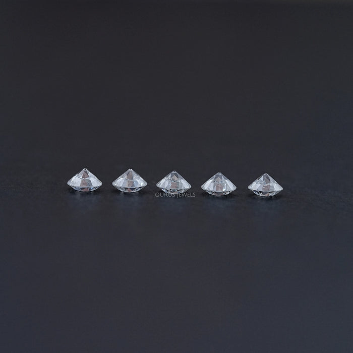 Old European Round Cut Flower Pattern Diamond Loose