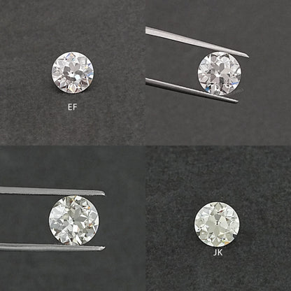 Flower Pattern Old European Round Cut Diamond Loose