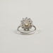 Yellow Oval Bezel Set Diamond With Pear Halo Ring