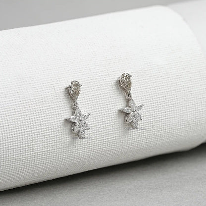 Floral Marquise Shape Drop Earrings Earrings