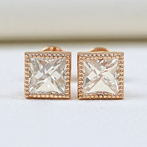 French Cut Lab Grown Diamond Earrings Earring