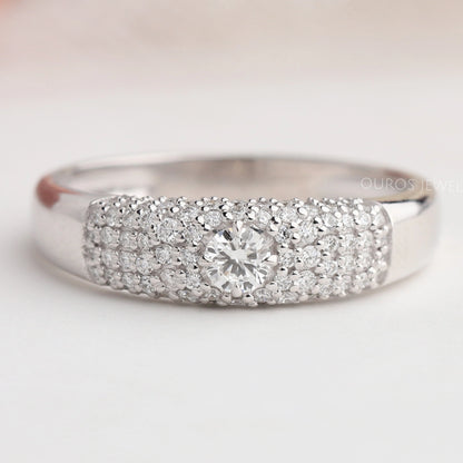 Mens Brilliant Round Cluster Diamond Ring