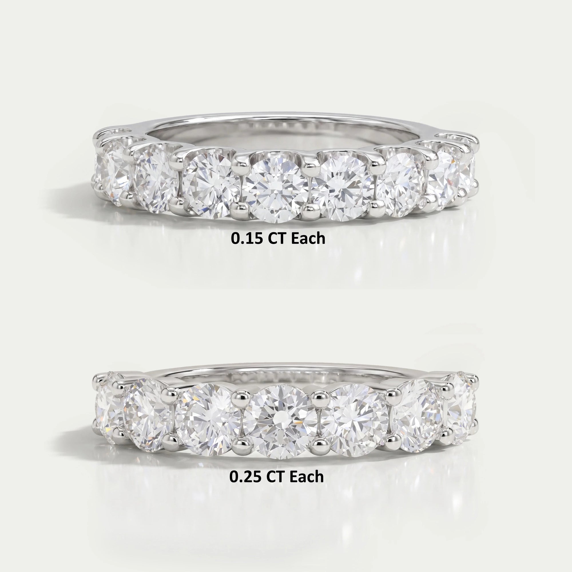 Brilliant Round Diamond Half Eternity Band