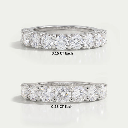 Brilliant Round Diamond Half Eternity Band