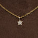 Lab Grown Round Diamond Star Shape Pendant Necklaces