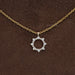 Open Circle Round Diamond Pendant Necklaces