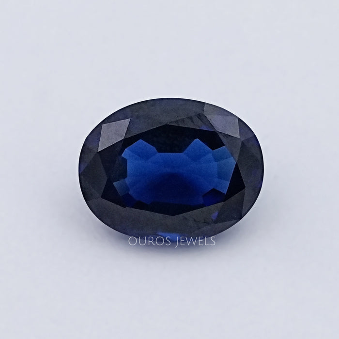 Oval Cut Lab Sapphire Gemstone Loose