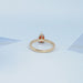 Garnet Pear Gemstone Solitaire Engagement Ring Ring