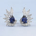 Pear Cut Sapphire Gemstone Stud Earrings Earrings
