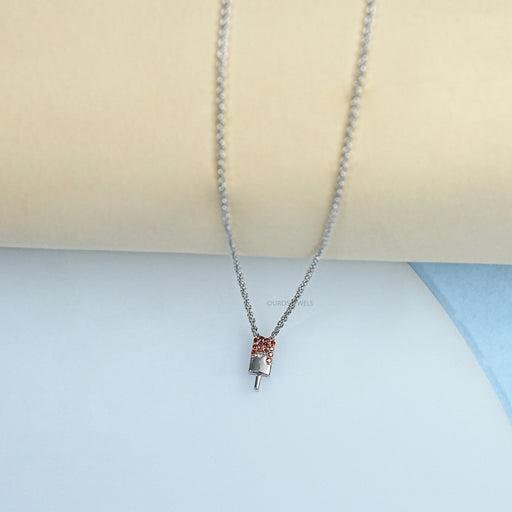 Red Ruby Popsicle Pendant For Kids