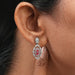 Fancy Pink Marquise Shape Double Halo Earrings Earrings