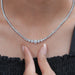 Graduated Round Lab Diamond Tennis Necklace Necklaces