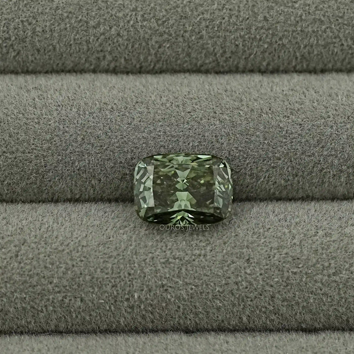 Fancy Deep Green Cushion Lab Diamond Loose