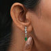 Emerald Gemstone Dangle Drop Earrings