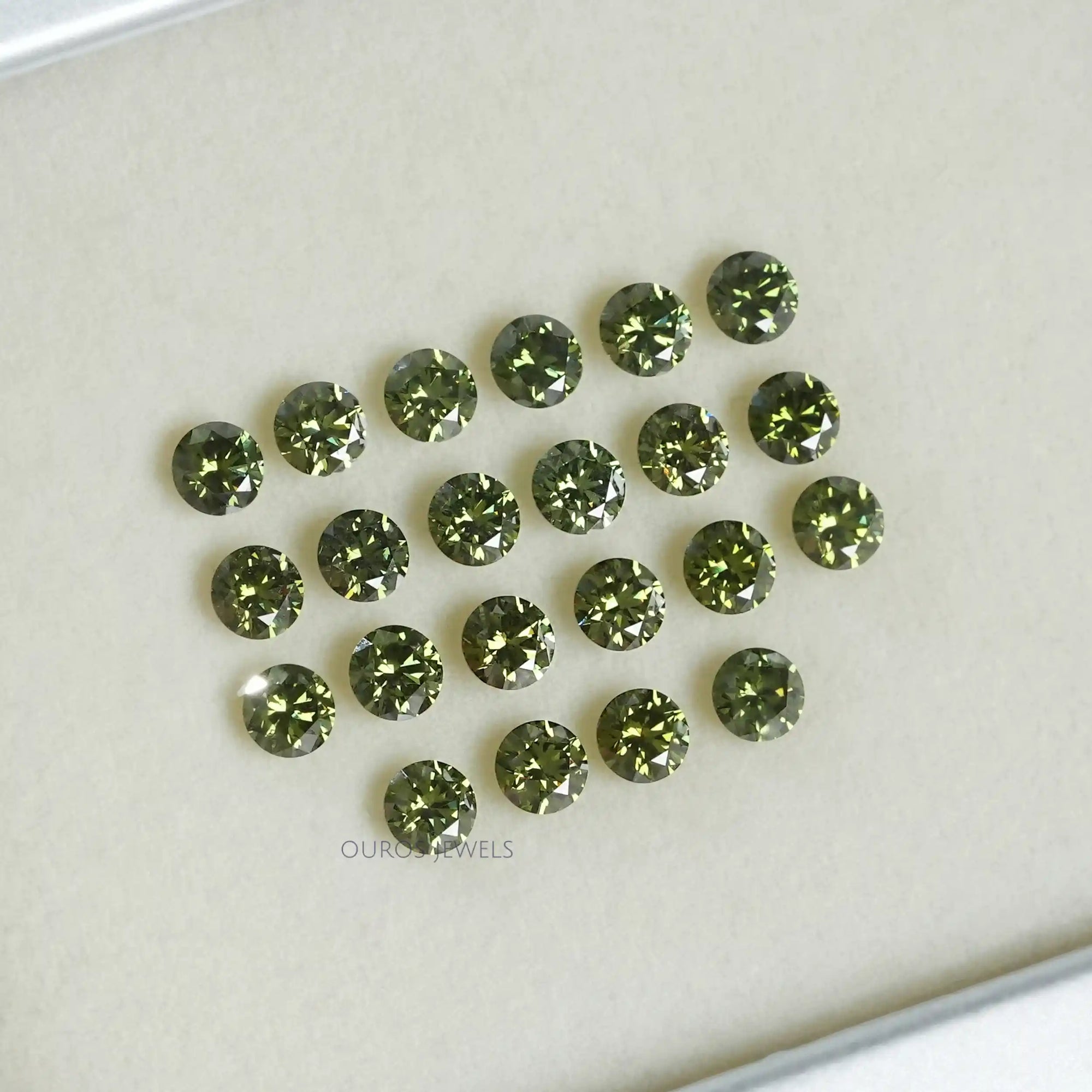 Green Round Cut Lab Grown Diamond Loose