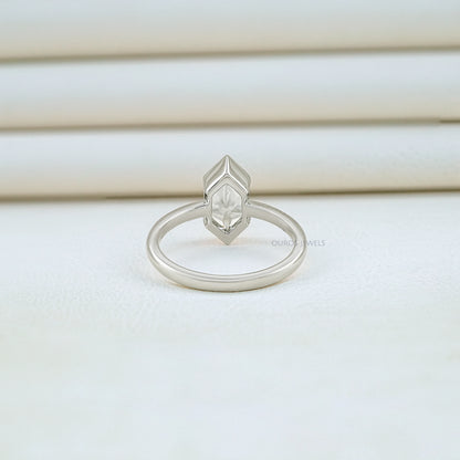 Half Bezel Dutch Marquise Diamond Solitaire Ring Ring