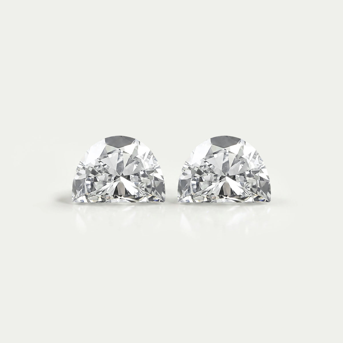 Half Moon Cut Lab Grown Diamond Pair Loose