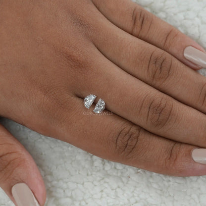Half Moon Cut Lab Grown Diamond Pair Loose