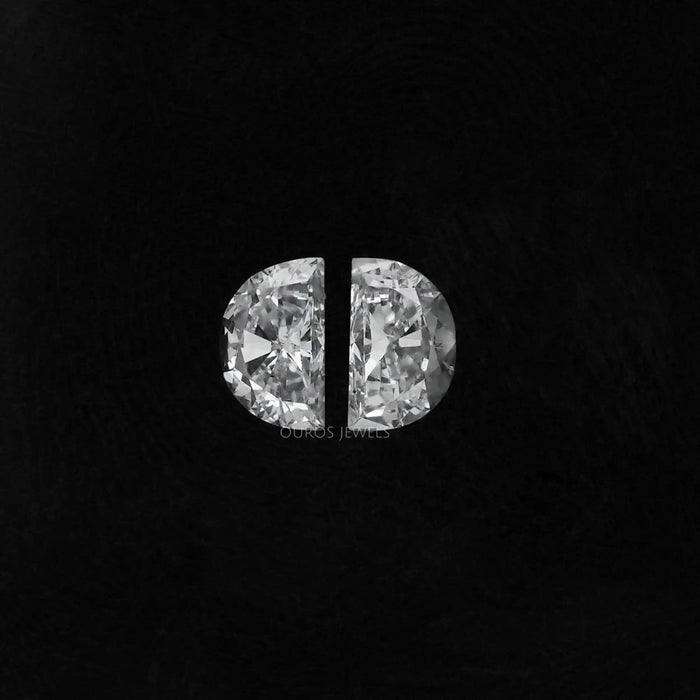 Half Moon Cut Lab Grown Diamond Pair Loose
