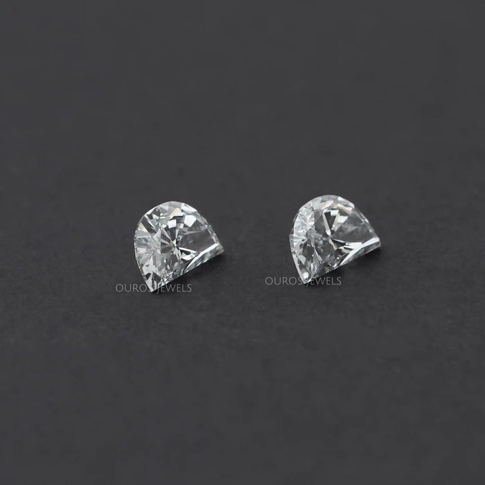 Half Moon Cut Lab Grown Diamond Pair Loose